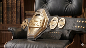 2025 Custom Design Championship Wrestling Belts Ronpex International RI-2605 Sialkot Pakistan 4mm Zinc <b>Plates</b> Leather Strap - Product Image 2