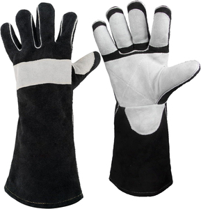 Most Popular <b>Long</b> Cuff Cowhide Split Leather Welder <b>Gloves</b> Industrial Work Gardening <b>Gloves</b> Heavy Duty Fire Proof Welding <b>Gloves</b> - Product Image 2