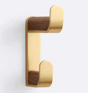 ArgentHold Crochet en laiton, Crochet mural argenté, Cintre en laiton aspect chromé, Crochet en laiton poli Moon, Crochet mural en laiton FrostLine - Product Image 3