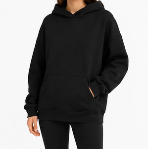 Nueva Sudadera con Capucha Rosa, Manga Larga, Color Sólido, Tejido de Algodón Transpirable, Estilo Holgado, para Otoño - Product Image 2
