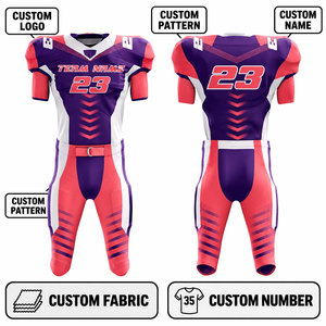 Camiseta de Fútbol Americano Personalizada para Hombre, Sublimada, Transpirable, de Poliéster, Cuello en V, Manga Corta, Número de Equipo 23 - Product Image 4