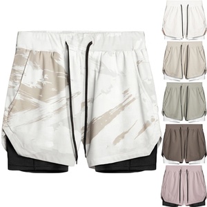 Shorts de sport personnalisés pour hommes, double couche, 2 en 1, pantalon court de loisirs, séchage rapide, pantalon de sport pour hommes avec porte-serviette - Product Image 4