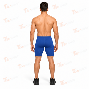 Shorts de compression pour hommes, couche de base respirante et extensible en tissu compressif pour le basketball, short de sport de soutien - Product Image 4