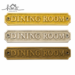 Vintage Brass Powder Room Door Sign <b>Plate</b> Embossed Bathroom Label Plaque Decorative Home Hotel <b>Wall</b> Door Name <b>Plate</b> - Product Image 3