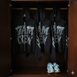 Best Selling <b>Top</b> Manufacturer French Terry Hoodie Embossing Logo Custom Rhinestones Reasonable Prices <b>Distressed</b> Zipper Hoodie - Product Image 6