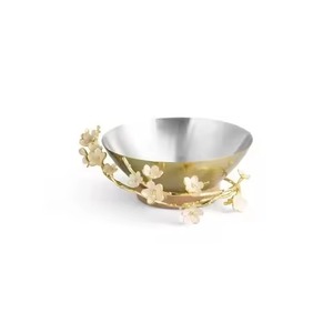 Designer Look Metal Dry Fruits Bowl Decorative Serving Dish Stylish Snack Tray Modern Dining Table Gift Item - Product Image 3