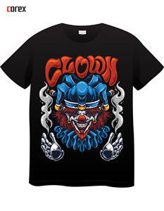 Camiseta de Algodón Tejido con Estampado DTF Personalizado, Estilo Vintage Negro, para Hombre y Mujer, Corte Regular, Antiencogimiento y Secado Rápido - Product Image 1