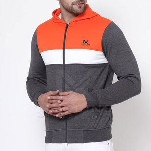 Sudaderas con capucha y cremallera completa para hombre, con logo personalizado, de algodón, estilo urbano, ropa de moda, sudaderas con cremallera de algodón suave para hombre - Product Image 4