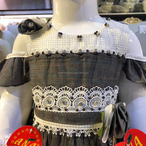 Conjunto de vestido de algodón de pollo de nuevo diseño para niñas Ropa de Fiesta de Primavera para niños que incluye vestido de princesa Diadema Traje de lana - Product Image 3