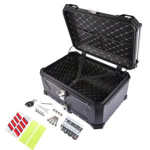 Universal 65L <b>Black</b> Top <b>Box</b> Luggage Storage for BMW for Honda Yamaha Motorbike Accessory - Product Image 5