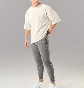 Men's Formal <b>Joggers</b> with Pocket Flare Cargo <b>Stacked</b> Pants Trousers Lightweight Elastic Waist Canvas - Product Image 5