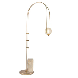 Luxury Bedside Metal <b>Table</b> <b>Lamp</b> with Artistic Pierced Shade and Clear Glass Orb <b>Base</b> for Ambient Lighting Solutions - Product Image 1