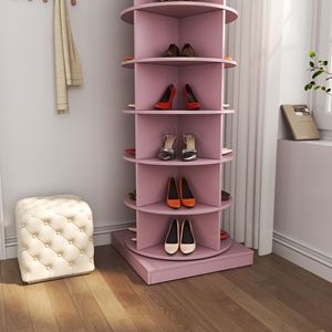 Scarpiera Girevole Rosa a 360 Gradi a 6 Livelli, Elegante Armadio Porta Scarpe Rotante a 360 Gradi - Product Image 4