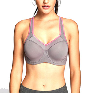 Sujetador Deportivo Sin Costuras de Alta Calidad para Mujer, Transpirable, con Soporte Superior, Logotipo Frontal, Spandex, Poliéster, para Yoga, Ejercicio, Fitness, OEM - Product Image 5