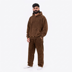 Ensemble de survêtements oversize en molleton épais, style streetwear, vente en gros, prêt pour la fabrication en usine - Product Image 5