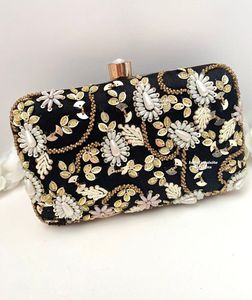 Bolsos de Noche de Diseño Bordados a Mano para Mujer, con Cristales y Diamantes de Imitación, para Fiestas y Bodas - Product Image 1