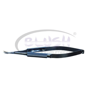 Barraquer Needle Holder Titanium Curved Ophthalmic Microsurgical Instrument Eye Surgery Suturing Tool By <b>Blush</b> Surgical - Product Image 3