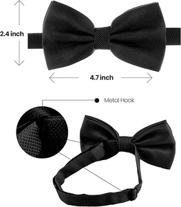 Noeuds papillon en polyester doux de couleur personnalisée pour mariage ou tenue décontractée, accessoire père-fils pour hommes et garçons - Product Image 2