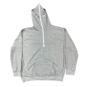 Sweats à capuche masqués pour hommes High erry Half Zip Balaclava Hoodie OEM Logo personnalisé Loose Fit Blank Hoodies UnisexDDP Shipping - Product Image 2