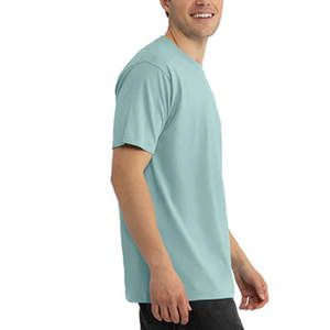 T-shirts pour hommes en mélange de coton doux, col rond, tailles S à 4XL, coupe athlétique, t-shirts basiques unis et à logo, 60 % coton, 40 % polyester - Product Image 3