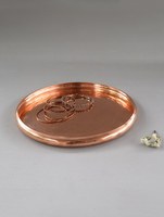 Plateau en cuivre vintage de qualité supérieure, écologique, artisanat métallique, design moderne marron, poignée solide, élégant, personnalisé pour la maison