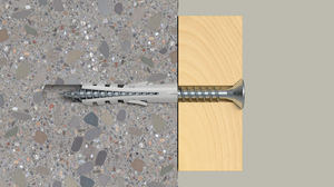 FISCHER S 6 Paquete a granel de anclajes de pared de nylon, tapones de plástico de nylon con superficie rugosa para tornillos. elementos de fijación del marco - Product Image 3