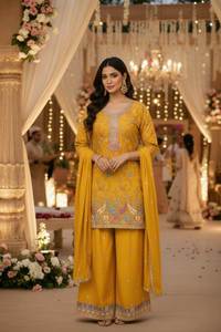 Robe Anarkali de haute qualité en tissu de soie chinon Air Tex, couleurs magnifiques, spéciale pour les mariages, les fêtes et les occasions spéciales. - Product Image 6