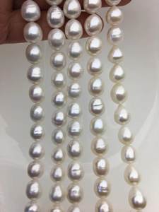 Perles de riz blanc d'eau douce 10-11mm en vrac pour la fabrication de bijoux, vente en gros, surface lisse - Product Image 3