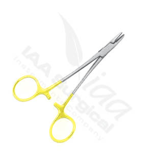 Pinza Porta Agujas Olsen Manual de Alta Calidad, Tijeras de 17cm, Instrumentos Quirúrgicos de Acero Inoxidable, Porta Agujas de Sutura, CE - Product Image 3