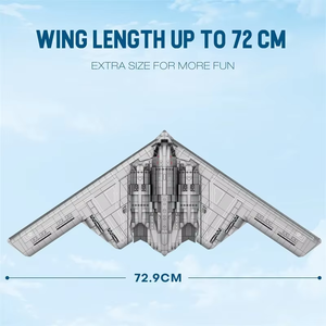 Modèle d'<span class=keywords><strong>avion</strong></span> de guerre <span class=keywords><strong>militaire</strong></span> MOC Reobrix 33038 B2 Stealth Bomber, 2063 pièces, blocs de construction, puzzle en briques, jouets pour enfants, cadeau - Product Image 6