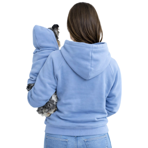 Sweat à capuche pour chiens et propriétaires, ensemble assorti, confortable et élégant, pour animaux et humains, couleur bleu ardoise - Product Image 2