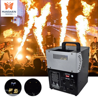 Machine à flammes DMX professionnelle pour scène de DJ, effets spéciaux, 2 têtes, double sens, 200W, machine à flammes DMX sécurisée pour événements