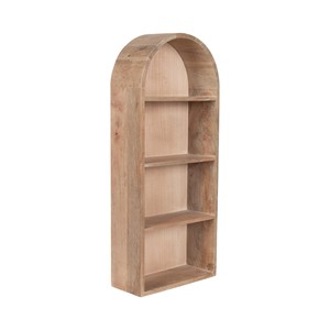 Étagère murale géométrique en bois de manguier |   Décoration en bois naturel artisanal |   Vente en gros - Product Image 5