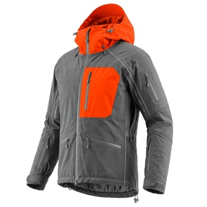 Chaqueta de Forro Polar Impermeable para Hombre, Color Naranja y Gris, Cierre de Cremallera, Estilo Deportivo, Ropa de Otoño para Exteriores, Exterior de Poliéster - Product Image 4