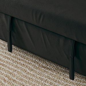 Divano Letto Elegante in Velluto Nero da 54 Pollici, Design Retrattile a Doppio Uso per Arredamento Centrato sul Soggiorno - Product Image 5