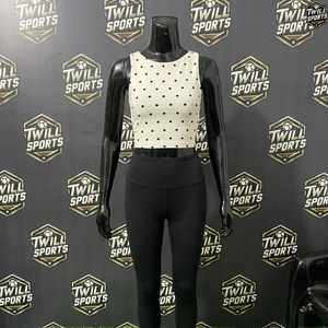 Débardeur court personnalisé à pois pour femme, sans manches, décontracté, été, fabrication OEM, vente en gros, logo frontal - Product Image 2