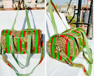 Sacs de sport matelassés en coton, nouvelle mode, avec nœud et volants, sacs de gym personnalisés, sacs de voyage pour filles - Product Image 4