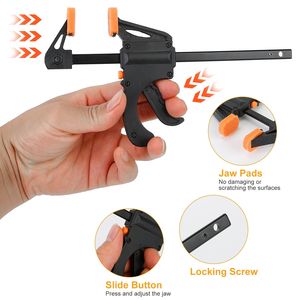 2 Abrazaderas de Sujeción Rápida con Trinquete para Carpintería, Bricolaje, Trabajos en Madera, Abrazadera Tipo F - Product Image 2