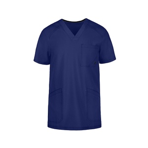 Uniforme Médico de Manga Corta para Hombre, Tela de Sarga de Poliéster/Algodón, Color y Logotipo Personalizados, Servicio OEM, Uso Hospitalario, Venta al Por Mayor - Product Image 1