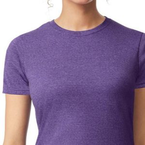 Camiseta de Algodón para Mujer, Manga Corta, Cuello Redondo, Informal, Básica, Suave, Transpirable, Cómoda, Ropa de Moda para el Día a Día, Venta al Por Mayor - Product Image 3