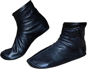 <b>Men</b> Women Unisex Real Black Sheep Skin Leather Seamless Winter <b>Socks</b> with Fleece Lined Sizes 4 to 13 - Product Image 4