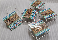 Cadeau de luxe moderne et unique au design du Ramadan Décoration de la maison Bocaux en acrylique Couvercle en bois imprimé sur mesure Dessert pour le ramadan Cadeaux de l'Aïd