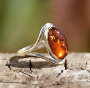 Bague en ambre baltique naturel, argent sterling 925, bague faite à la main, ambre taillé ovale, bijoux en argent, fournisseur en gros - Product Image 4