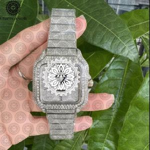Reloj Cuadrado de Acero Inoxidable de Lujo Charm_Jewells, 38 mm, Analógico, de Cuarzo, para Hombre, con Correa de Moda y Cierre Plegable - Product Image 2