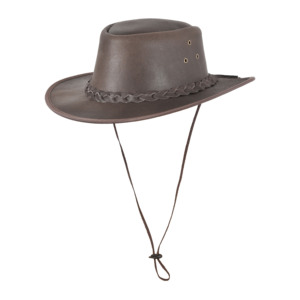 Custom Smart Range Leather Australian Cowboy <b>Hat</b> Genuine Leather <b>Western</b> Ranch <b>Hat</b> for Outdoor & Riding Bulk Wholesale - Product Image 2