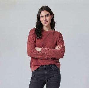 Chemise décontractée vintage pour femme en toile de coton à coupe classique, col rond, délavée à l'acide, respirante, écologique, idéale pour l'été - Product Image 1