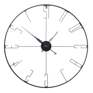 Round Metal <b>Wall</b> <b>Clock</b> Analog Quartz Minimalist Design Silent for Living Room <b>Decoration</b> - Product Image 3