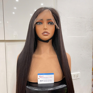 Venta al por mayor de pelucas de cabello vietnamita súper doblemente trenzado de 26 pulgadas, cabello liso natural de Vietnam, directamente de fábrica de pelucas en Vietnam, para mujeres negras. - Product Image 2