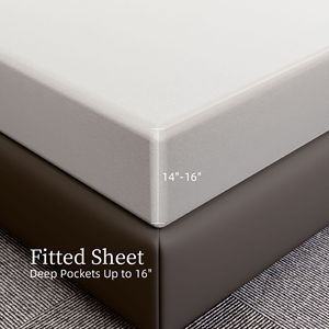 Set di lenzuola in microfibra 4 pezzi per letto matrimoniale, finitura spazzolata, resistente al restringimento e allo sbiadimento, facile da pulire, copripiumino (Bianco) - Product Image 4