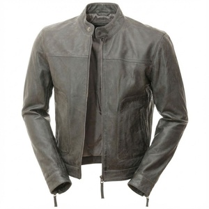 Genuine Leather <b>Jacket</b> Waterproof Breathable Zip Up <b>Men</b> Leather <b>Jackets</b> For Sale use Best Material Leather - Product Image 1